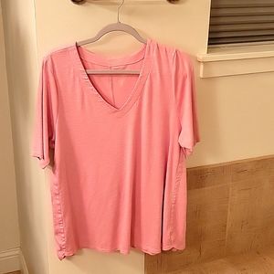 JJill Pima cotton V neck A line T shirt